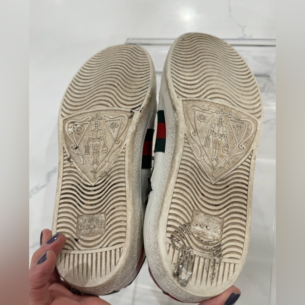 GUCCI ACE metallic star leather size IT 37.5 - Picture 12 of 13